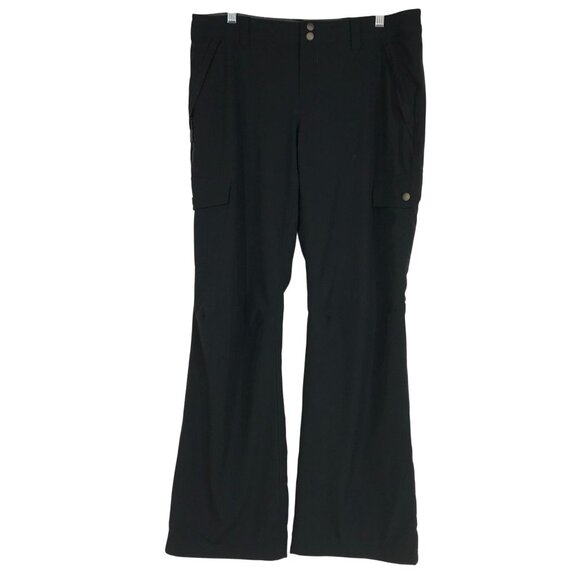 EDDIE BAUER - WOMEN'S 10- BLACK TRAVEX FLEECE LINED CARGO POCKET PANTS - Picture 1 of 8